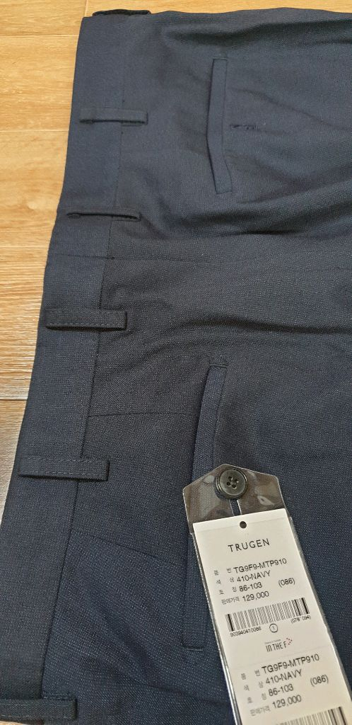남.34) 트루젠 남성 정장 바지 (미사용) 남성 신사 바지 슈트 / 옅은 네이비색 이미지