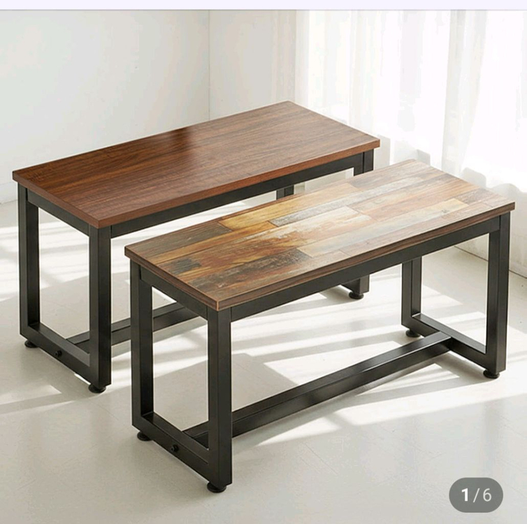 로스타 테이블 원목2인용 의자 팬시 벤치의자 2개세트 의자단품 식탁의자 #완전새거# 이미지