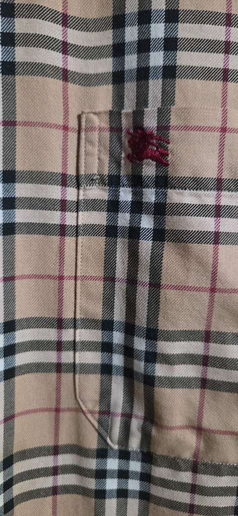 버버리 반팔 체크 셔츠 100~105 이미지