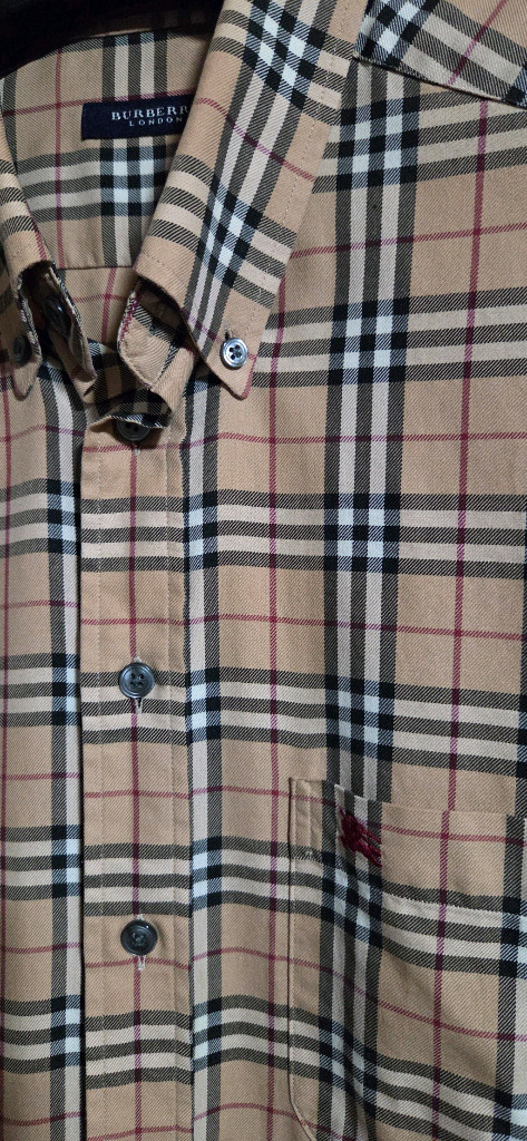버버리 반팔 체크 셔츠 100~105 이미지