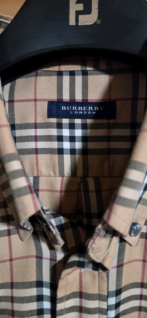 버버리 반팔 체크 셔츠 100~105 이미지
