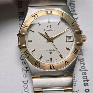 오메가 컨스틸레이션 별로고 하프바 콤비 화이트판 쿼츠 브레이슬릿 ver. 이미지