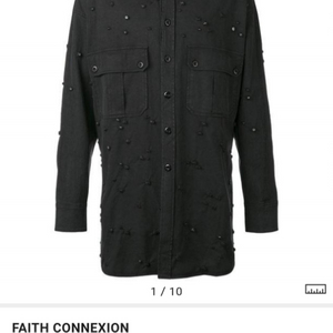 페이스커넥션 오버핏 쥬얼 셔츠 국내매장판 이미지