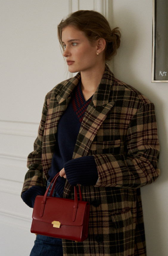 [새상품] 드메리엘 사첼백 스몰 레드 이미지