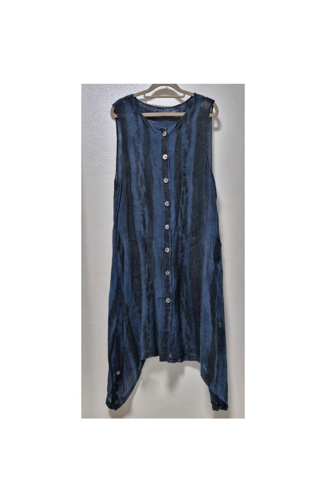 BRISA 마 민소매 모시 롱 가디건조끼 이미지