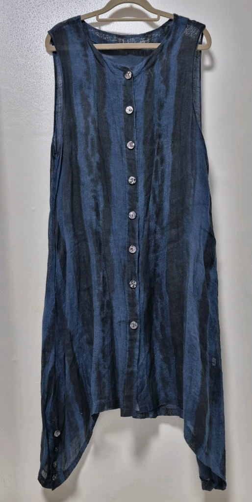 BRISA 마 민소매 모시 롱 가디건조끼 이미지