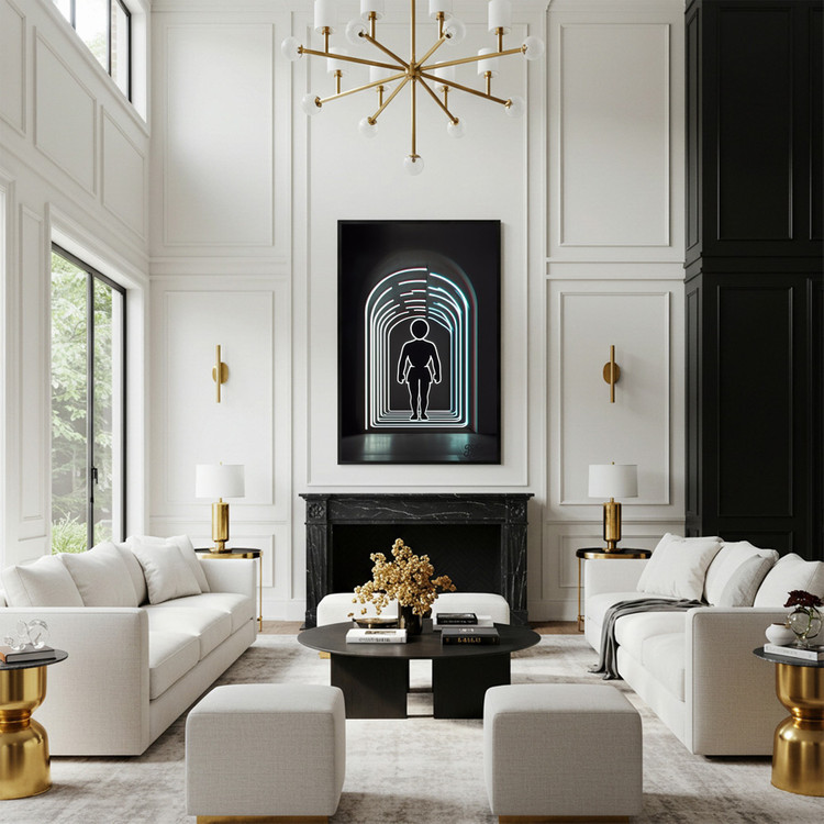 그림 액자 팝아트 인테리어소품 빛과 나 사이 캐릭터그림 실루엣액자 모던한 거실 포인트 대형 아트포스터 감성 인테리어 이미지