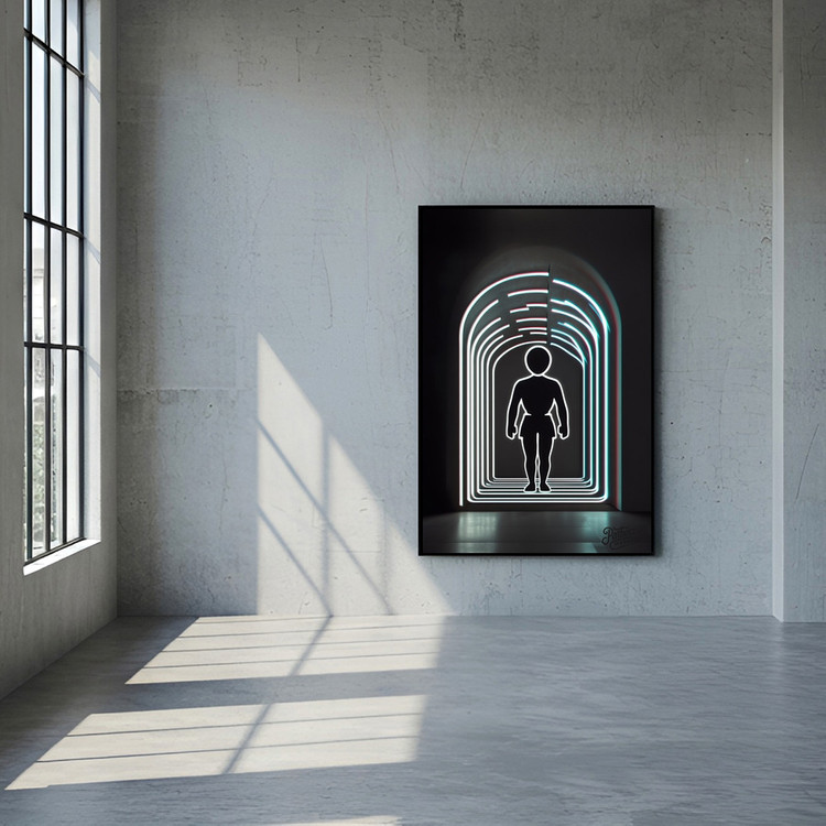 그림 액자 팝아트 인테리어소품 빛과 나 사이 캐릭터그림 실루엣액자 모던한 거실 포인트 대형 아트포스터 감성 인테리어 이미지