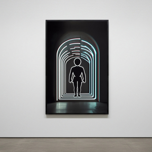 그림 액자 팝아트 인테리어소품 빛과 나 사이 캐릭터그림 실루엣액자 모던한 거실 포인트 대형 아트포스터 감성 인테리어 이미지