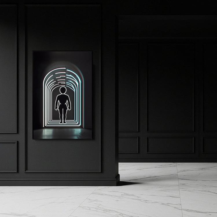 그림 액자 팝아트 인테리어소품 빛과 나 사이 캐릭터그림 실루엣액자 모던한 거실 포인트 대형 아트포스터 감성 인테리어 이미지