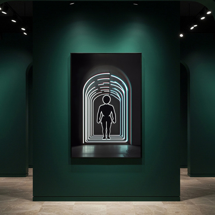 그림 액자 팝아트 인테리어소품 빛과 나 사이 캐릭터그림 실루엣액자 모던한 거실 포인트 대형 아트포스터 감성 인테리어 이미지