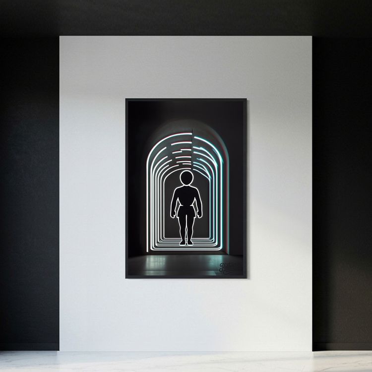 그림 액자 팝아트 인테리어소품 빛과 나 사이 캐릭터그림 실루엣액자 모던한 거실 포인트 대형 아트포스터 감성 인테리어 이미지
