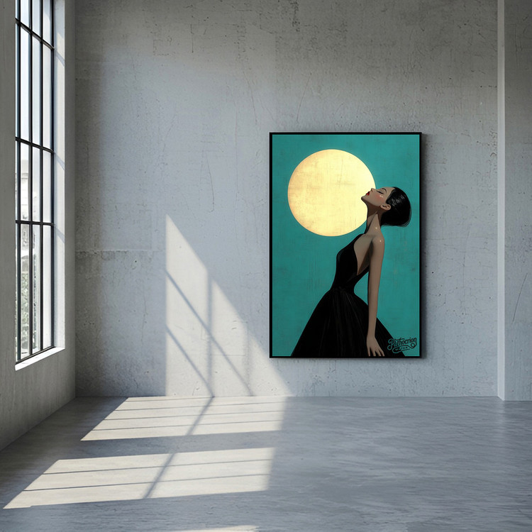 그림 액자 팝아트 인테리어소품 달을 들이마시다 여인그림 인물액자 모던하고 감각적인 분위기 거실용 대형 아트포스터 이미지