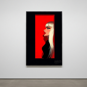 그림 액자 팝아트 인테리어소품 그림자 속의 루즈 미녀그림 여성액자 모던 아트포스터 거실 인테리어 꾸미기 벽걸이 소품 이미지