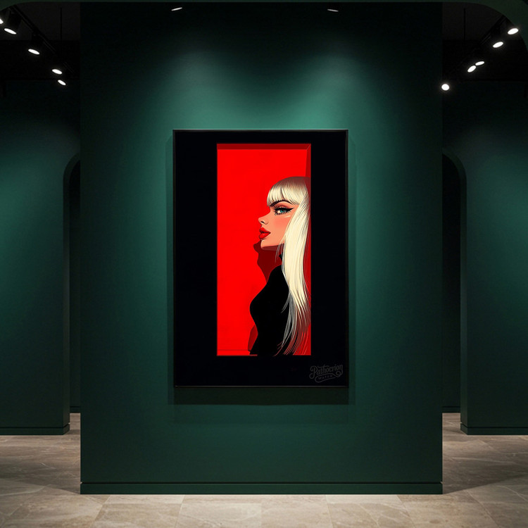 그림 액자 팝아트 인테리어소품 그림자 속의 루즈 미녀그림 여성액자 모던 아트포스터 거실 인테리어 꾸미기 벽걸이 소품 이미지