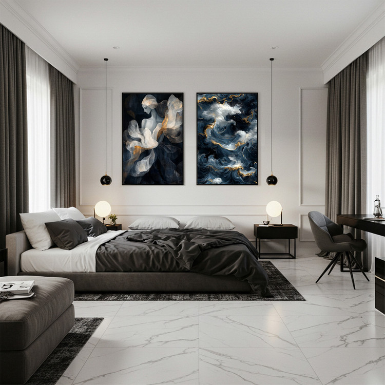 심연의 교향곡 그림 액자 팝아트 인테리어소품 추상화 바다그림 고급 대형 거실 벽면 포인트 인테리어액자 고퀄리티 이미지