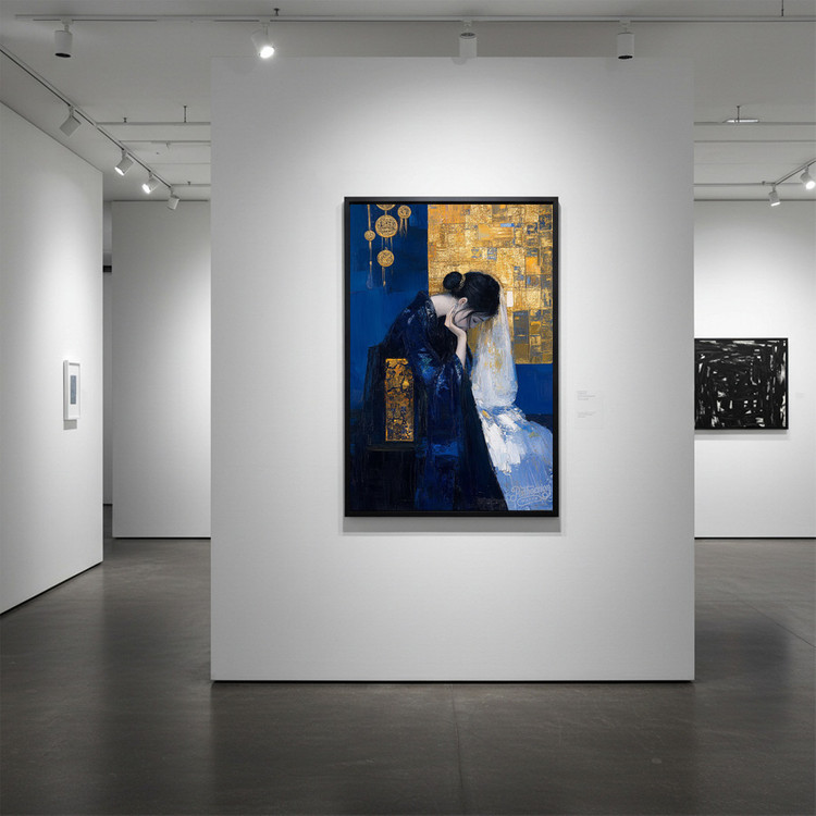 그림 액자 팝아트 인테리어소품 그날의 숨결 동양미인 여인그림 인물액자 거실 대형 벽걸이 명화 스타일 오브제 갤러리 이미지