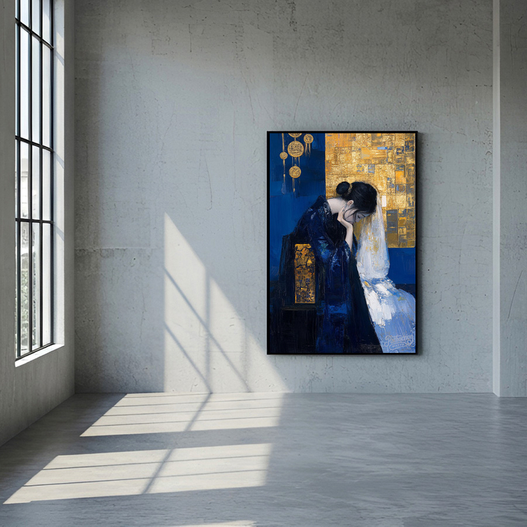 그림 액자 팝아트 인테리어소품 그날의 숨결 동양미인 여인그림 인물액자 거실 대형 벽걸이 명화 스타일 오브제 갤러리 이미지