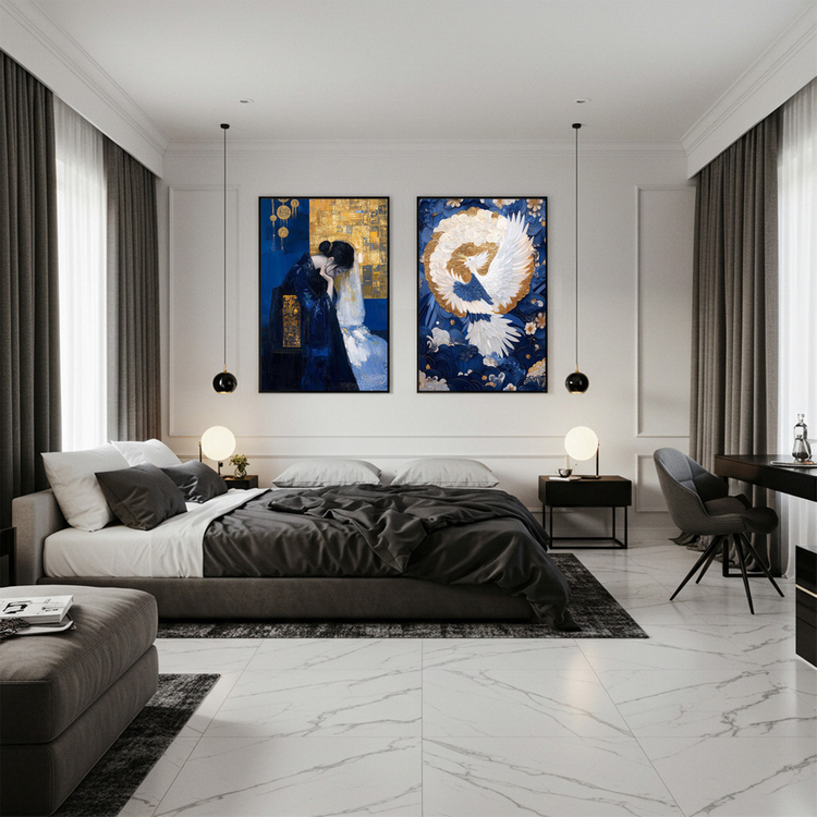 그림 액자 팝아트 인테리어소품 그날의 숨결 동양미인 여인그림 인물액자 거실 대형 벽걸이 명화 스타일 오브제 갤러리 이미지