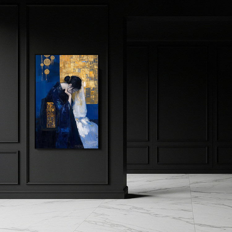 그림 액자 팝아트 인테리어소품 그날의 숨결 동양미인 여인그림 인물액자 거실 대형 벽걸이 명화 스타일 오브제 갤러리 이미지