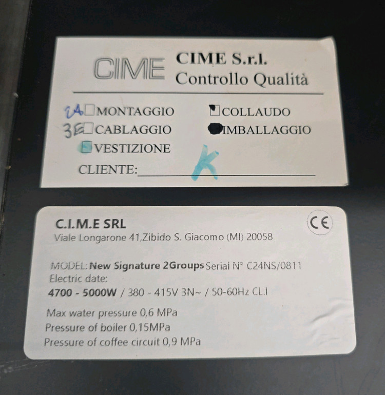 커피 머신 씨메 뉴시그니쳐 2그룹 반자동 초S급 이미지