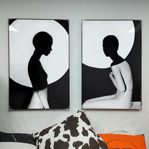 그림 액자 팝아트 인테리어소품 모던 인물화 인물액자 세트 감성적인 흑백 추상 아트 디자인 홈스타일링 벽장식 포인트 이미지