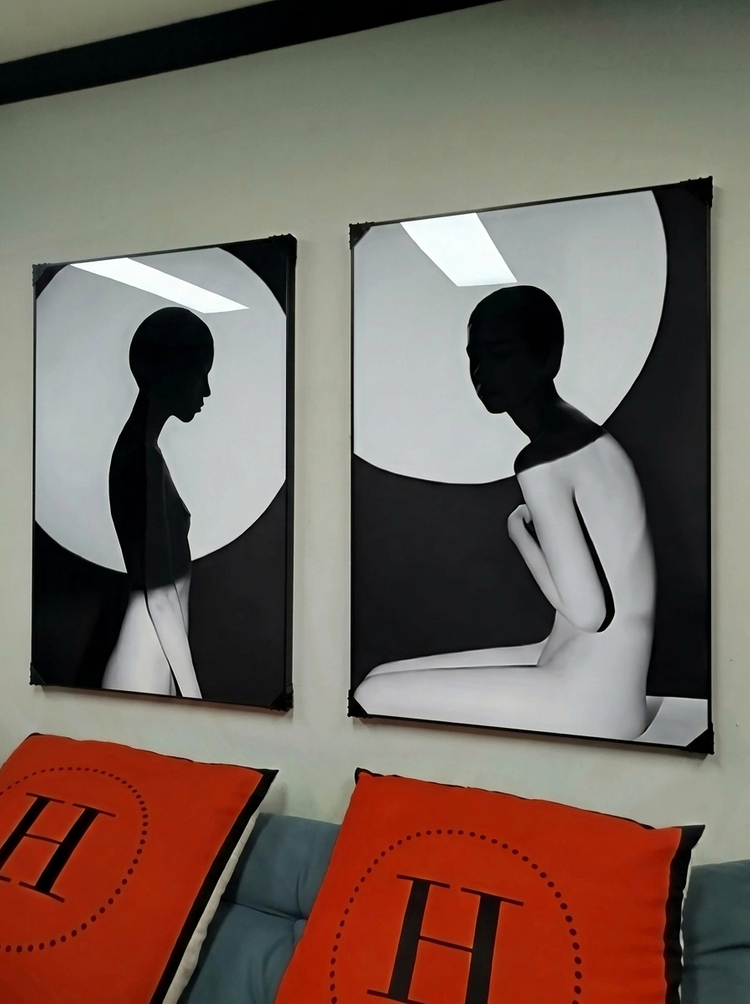 그림 액자 팝아트 인테리어소품 여인그림 인물액자 모던하고 감각적인 블랙앤화이트 거실벽장식 대형 아트포스터 감성적인 이미지