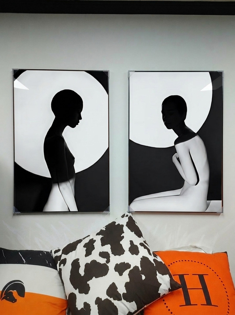 그림 액자 팝아트 인테리어소품 여인그림 인물액자 모던하고 감각적인 블랙앤화이트 거실벽장식 대형 아트포스터 감성적인 이미지