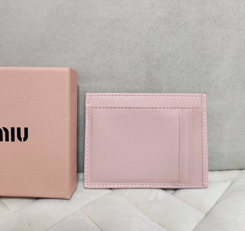 [미사용&새제품/박스동봉] 미우미우 마테라쎄 카드지갑 핑크 [무료배송] 이미지