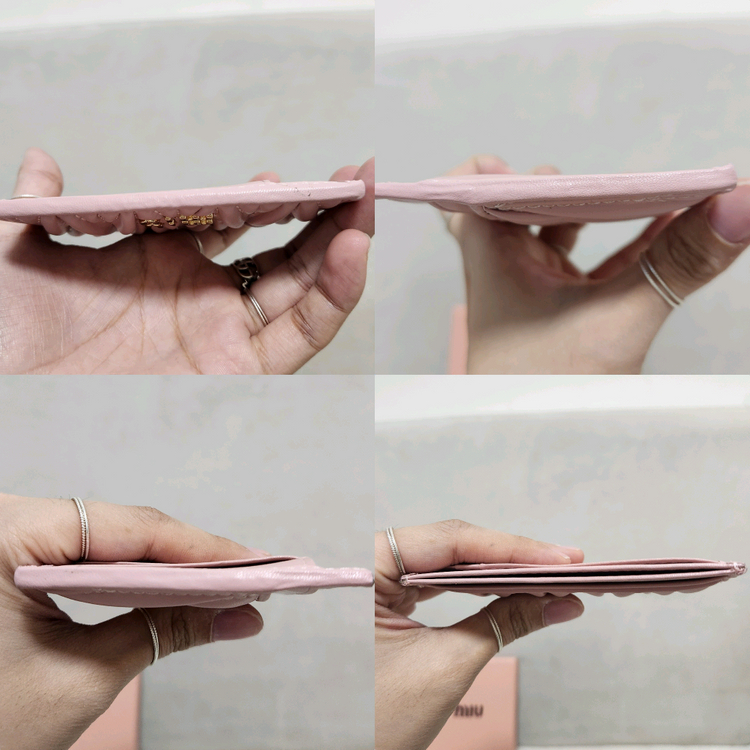 [미사용&새제품/박스동봉] 미우미우 마테라쎄 카드지갑 핑크 [무료배송] 이미지