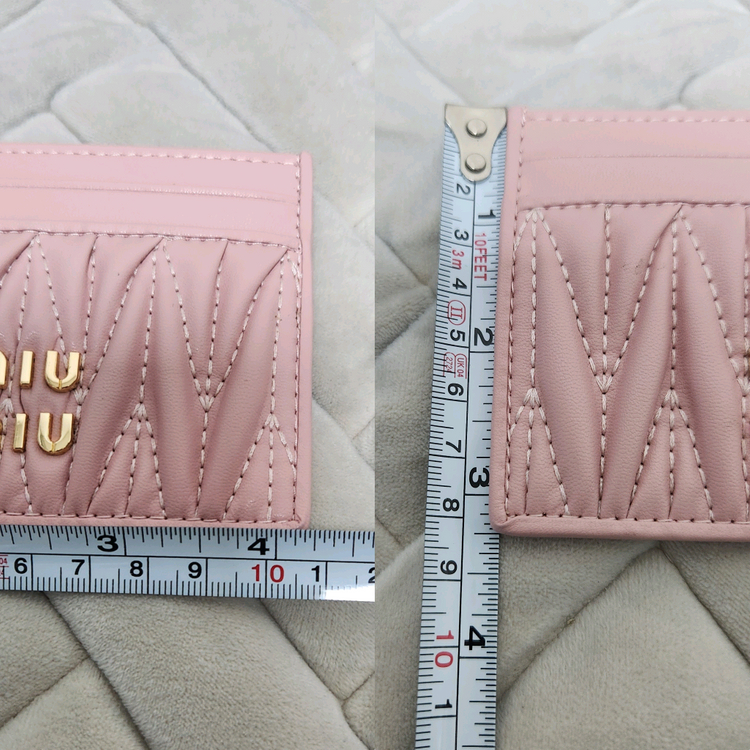 [미사용&새제품/박스동봉] 미우미우 마테라쎄 카드지갑 핑크 [무료배송] 이미지