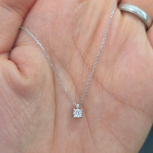 (정가 60%할인) 스톤헨지 14K 화이트골드 1부 다이아목걸이 판매 이미지