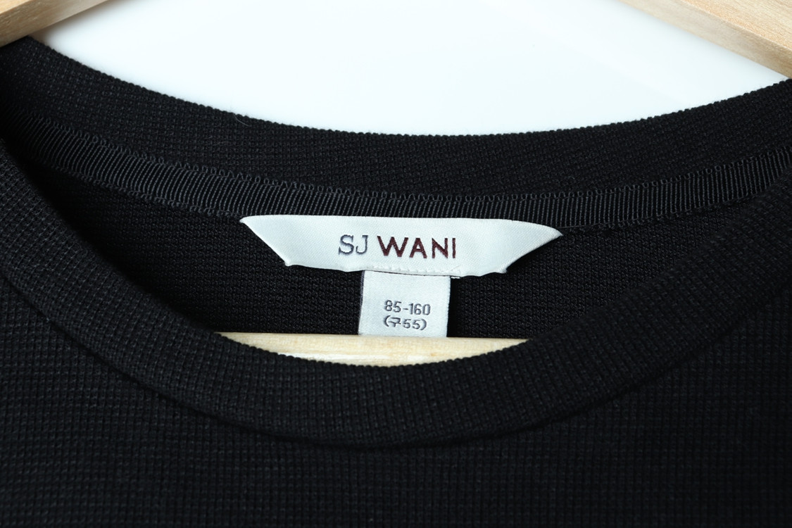 W(M) 손정완 긴팔티셔츠 블라우스 블랙 배색소재 이미지