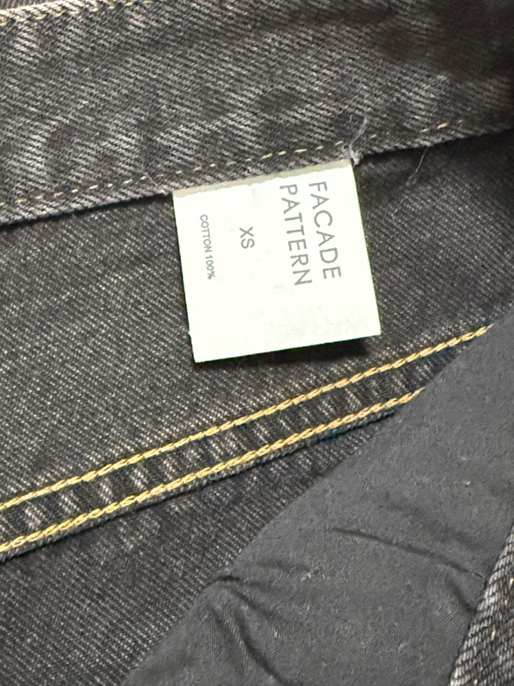 [파사드패턴] 와이드 테이퍼드 데님_faded black xs 이미지