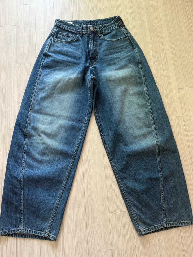 [파사드패턴] 와이드 테이퍼드 데님_vintage washing xs 이미지