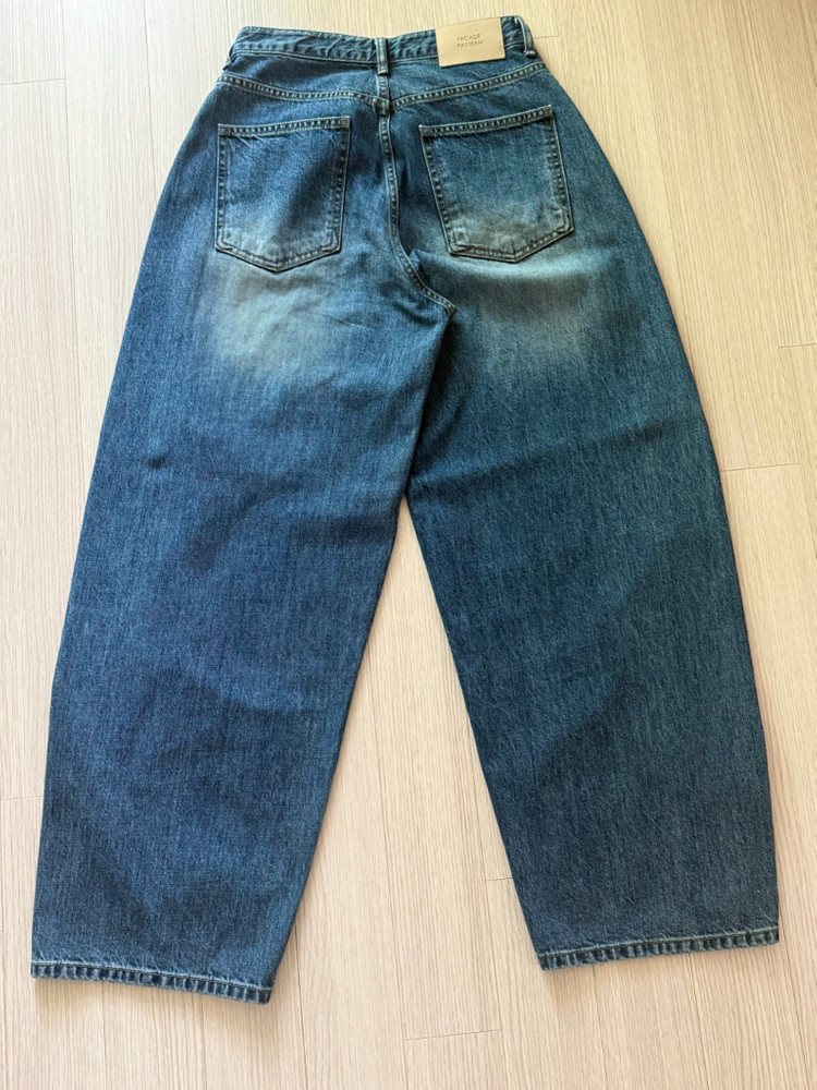 [파사드패턴] 와이드 테이퍼드 데님_vintage washing xs 이미지