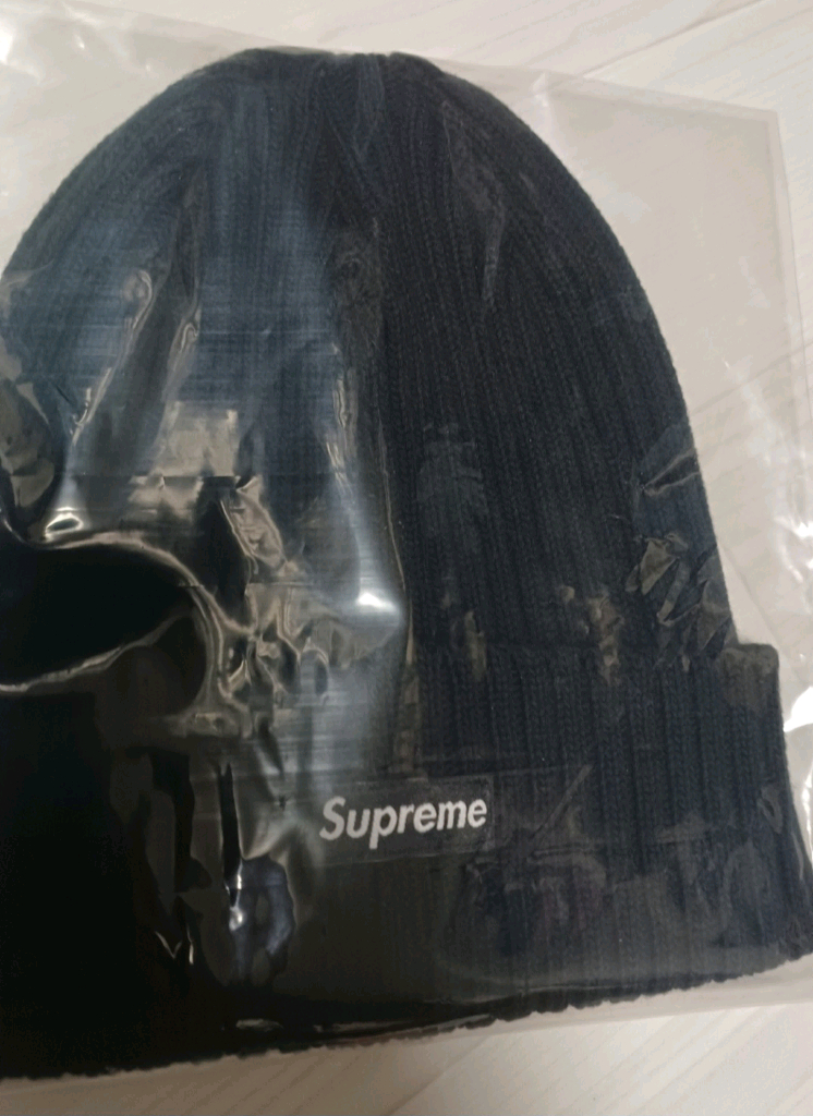 [새제품] 슈프림 오버다이드 비니 블랙 - 26SS 이미지