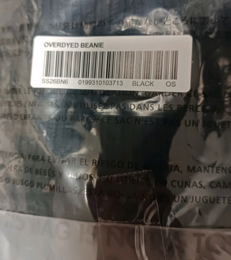 [새제품] 슈프림 오버다이드 비니 블랙 - 26SS 이미지