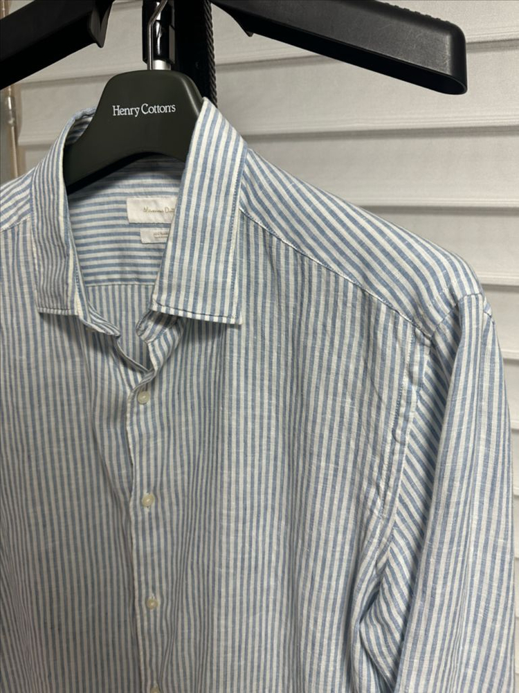 마시모두띠 / 린넨 스트라이프 셔츠 / XL 이미지