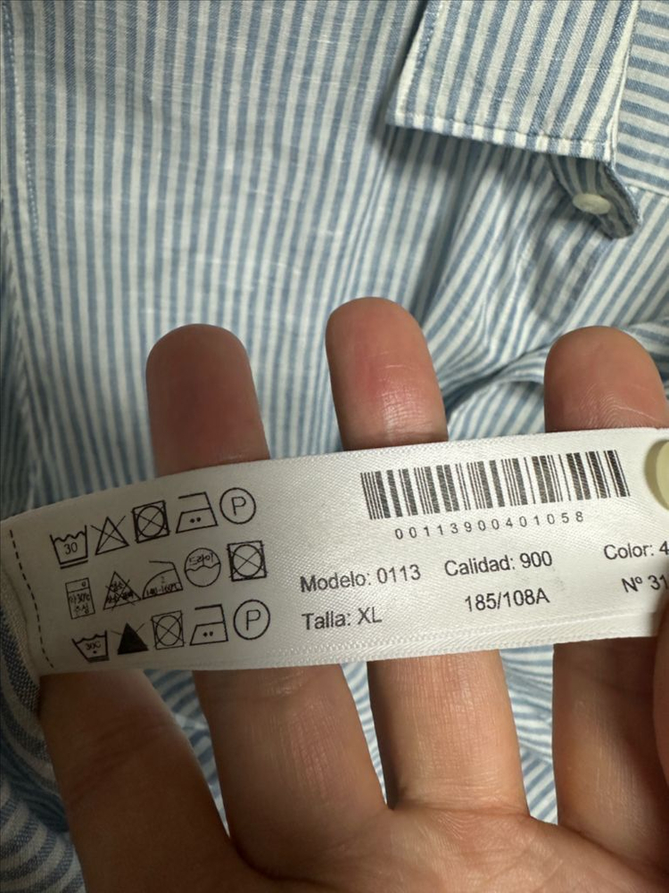 마시모두띠 / 린넨 스트라이프 셔츠 / XL 이미지