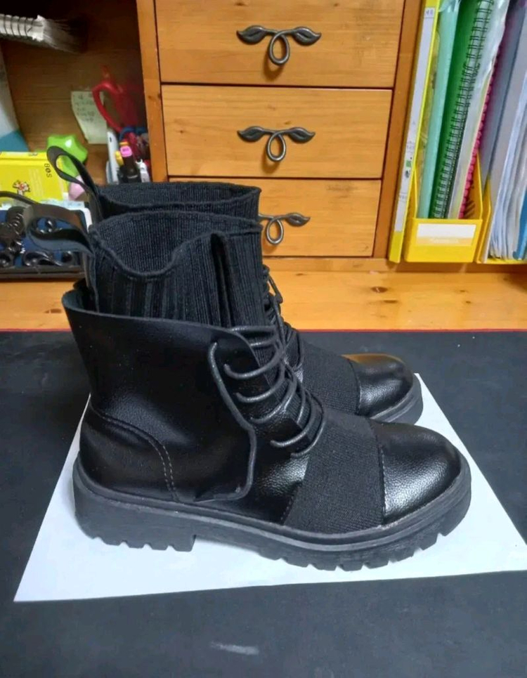 여성 끈 워커 부츠 (235) 이미지