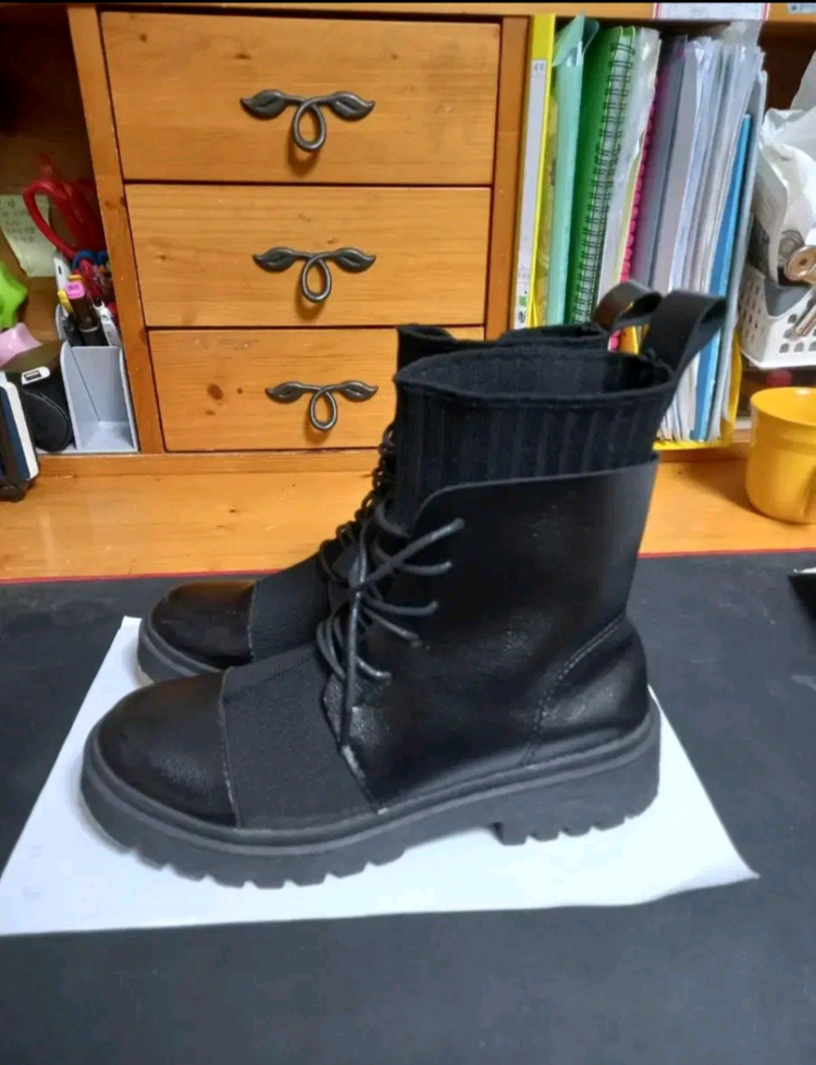 여성 끈 워커 부츠 (235) 이미지