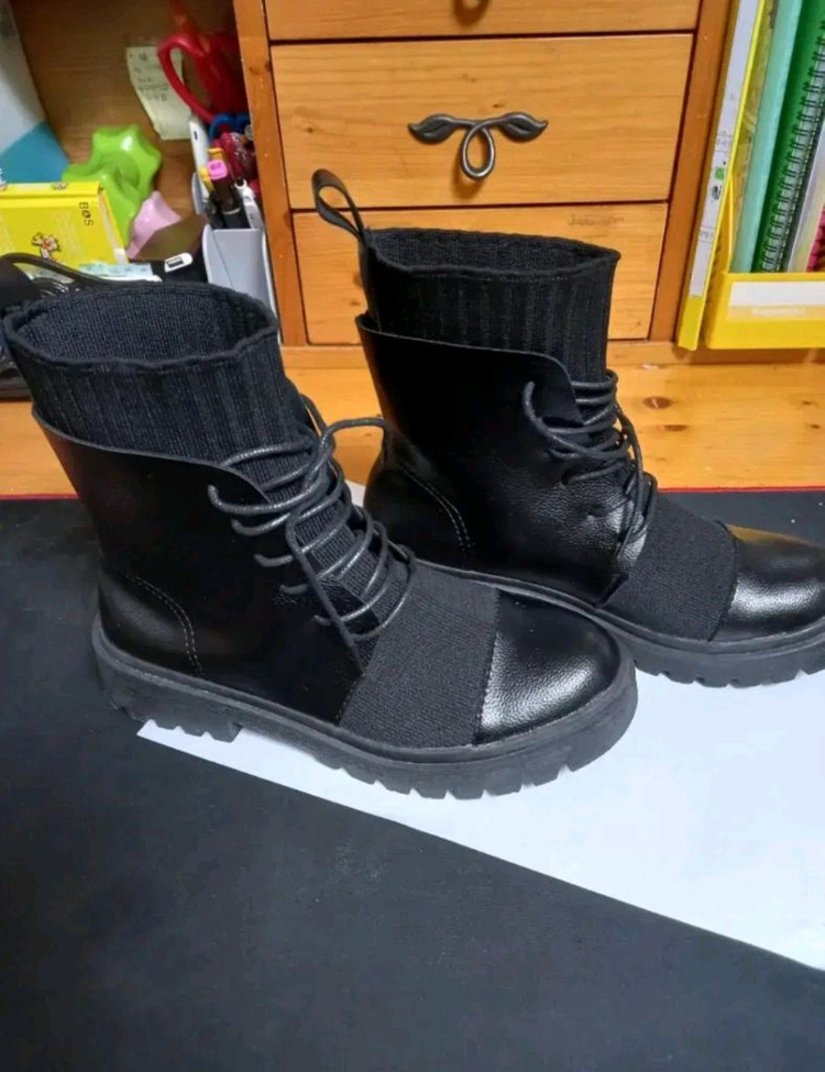 여성 끈 워커 부츠 (235) 이미지