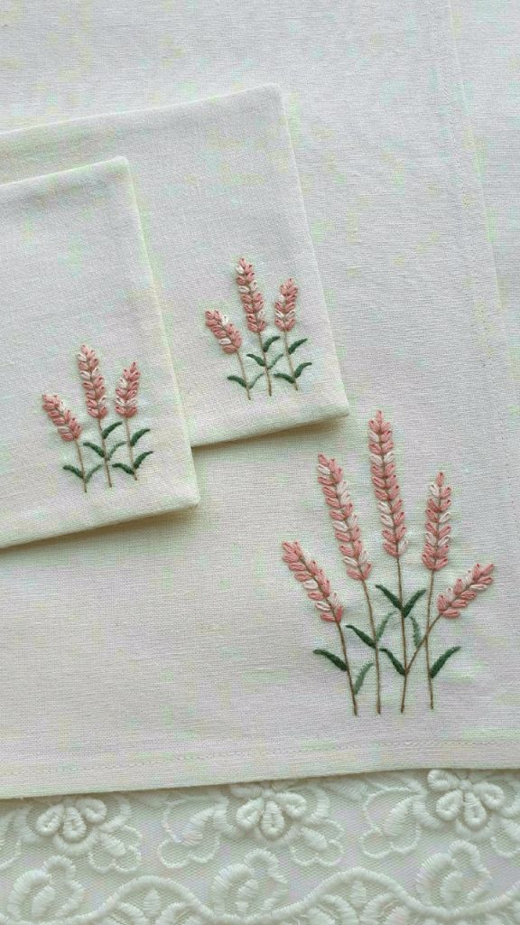 프랑스자수 티코스터, 매트/덮개/가리개_각 금액 이미지