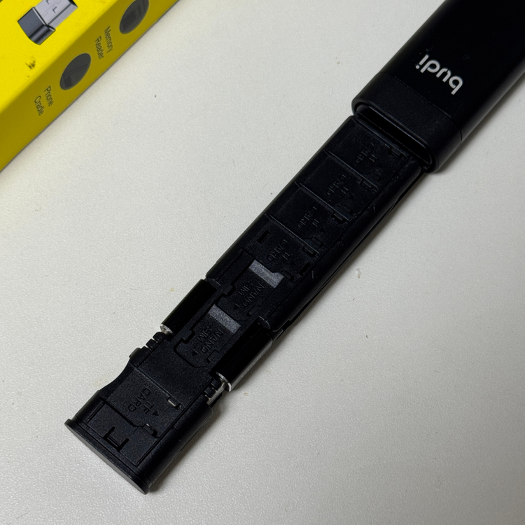 마이크로 SD 카드 리더 SIM 카드 보관 수납 케이스 USB C 3.0 케이블 새상태 팝니다. BUDI 이미지