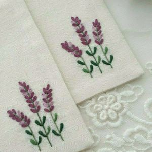 프랑스자수 코튼린넨 티코스터(2장 세트) 이미지