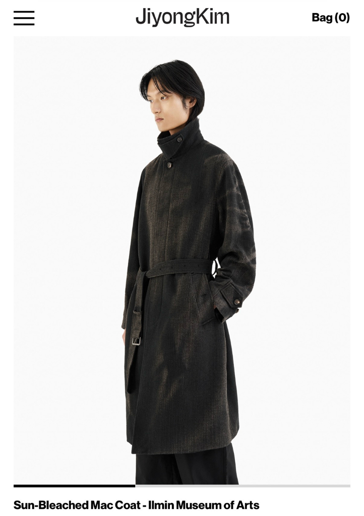 지용킴 25aw 일민미술관 선블리치 맥코트 DAY 52 M 이미지