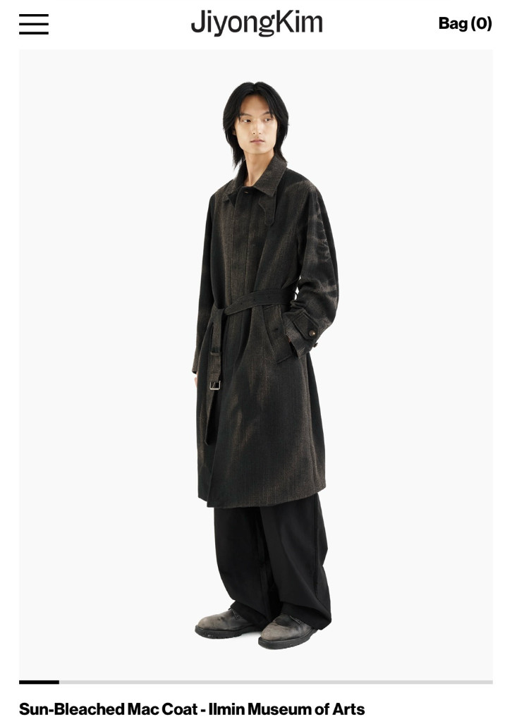 지용킴 25aw 일민미술관 선블리치 맥코트 DAY 52 M 이미지