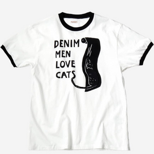 [2] 캐피탈 20 링거 러브 캣 티셔츠 화이트 미시착 이미지