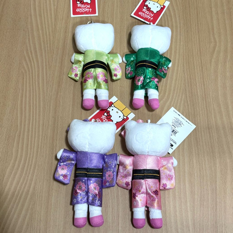 헬로키티 기모노 인형 키링 열쇠고리 산리오 롱다리 키티 유카타 이미지